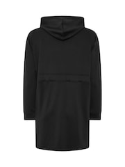 Evans Black Luxe Longline Zip Through Hoodie - Image 6 of 6