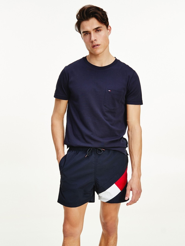 Tommy Hilfiger Blue Medium Drawstring Swim Shorts - Image 1 of 4