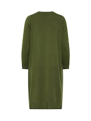 Verde - Cardigan midaxi lung Evans cu detaliu cusătură - Imaginea 6 din 6