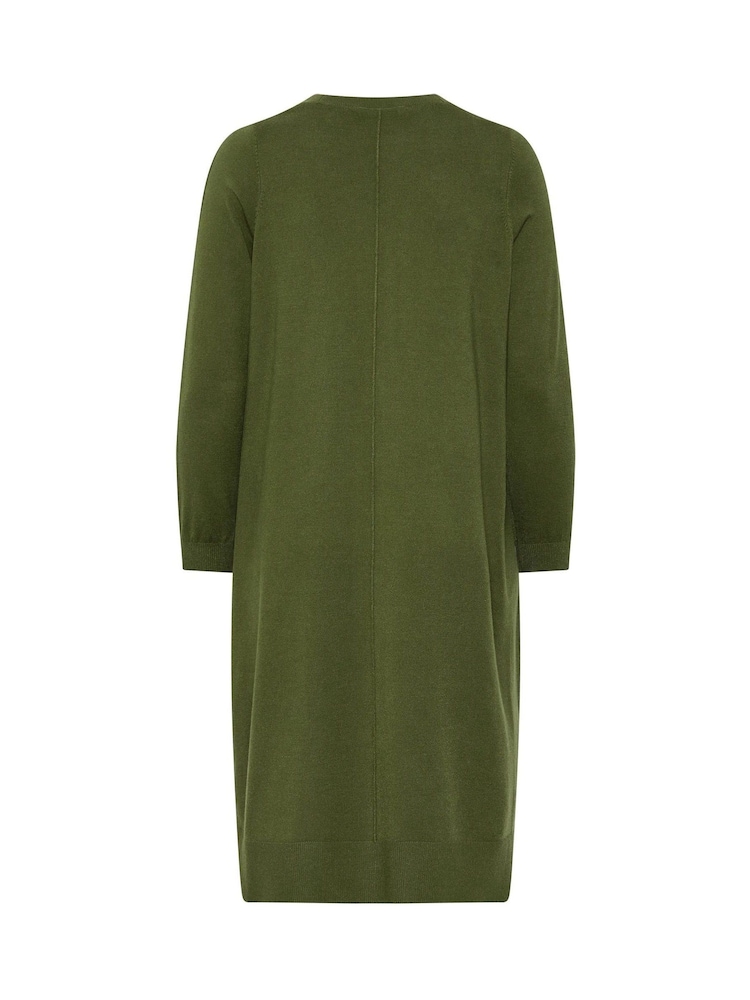 Verde - Cardigan midaxi lung Evans cu detaliu cusătură - Imaginea 6 din 6 Verde - Cardigan midaxi lung Evans cu detaliu cusătură - Imaginea 6 din 6