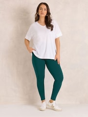 Evans Green Cotton Leggings - Image 2 of 6