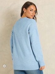 Evans Blue Front Seam Jumper - Image 3 of 6