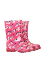 Mountain Warehouse Pink Kids Splash Light Up Waterproof Wellies - Image 3 of 6