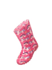 Mountain Warehouse Pink Kids Splash Light Up Waterproof Wellies - Image 4 of 6