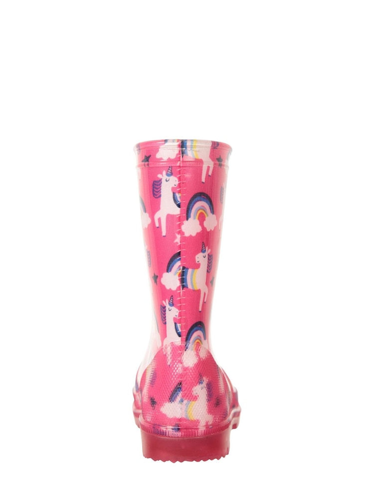 Mountain Warehouse Pink Kids Splash Light Up Waterproof Wellies - Image 5 of 6