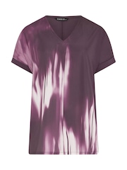 Evans Purple Blurred Floral Print Top - Image 5 of 6