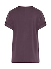 Evans Purple Blurred Floral Print Top - Image 6 of 6