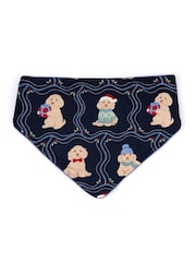 Chelsea Peers Blue Pets Christmas Chip the Cockapoo Portraits Print Neckerchief - Image 1 of 3