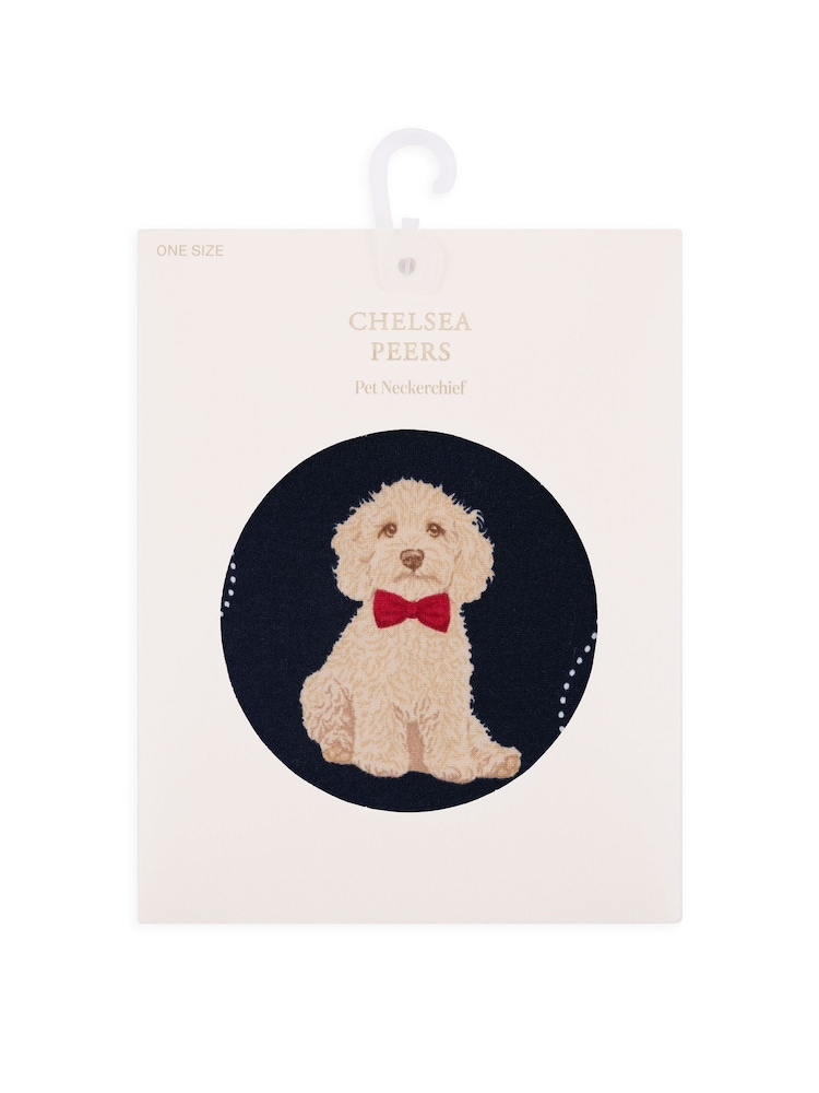 Chelsea Peers Blue Pets Christmas Chip the Cockapoo Portraits Print Neckerchief - Image 5 of 5 Chelsea Peers Blue Pets Christmas Chip the Cockapoo Portraits Print Neckerchief - Image 5 of 5