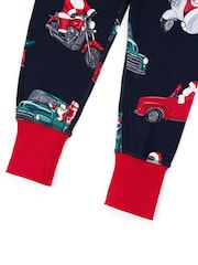 Chelsea Peers Blue Kids Christmas Santa Road Trip Print Long Pyjamas Set - Image 10 of 10