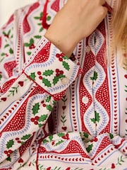 „Chelsea Peers“ medvilnės girliandų ir juostų rašto ilgų pižamų komplektas - 5 paveikslėlis iš 9