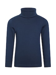 Mountain Warehouse Blue Meribel Kids Thermal 100% Cotton Top and Pants Set - Image 2 of 6