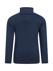 Mountain Warehouse Blue Meribel Kids Thermal 100% Cotton Top and Pants Set - Image 3 of 6