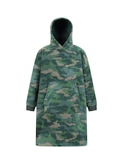 Mountain Warehouse Green Kids Snug Borg Lined Hooded Blanket - Image 1 of 5