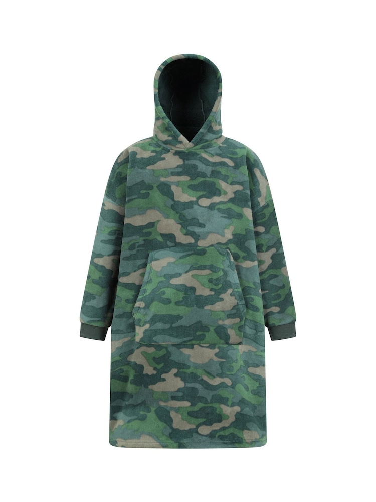 Mountain Warehouse Green Kids Snug Borg Lined Hooded Blanket - Image 1 of 5
