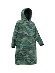 Mountain Warehouse Green Kids Snug Borg Lined Hooded Blanket - Image 3 of 5