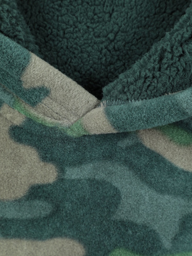 Mountain Warehouse Green Kids Snug Borg Lined Hooded Blanket - Image 5 of 5