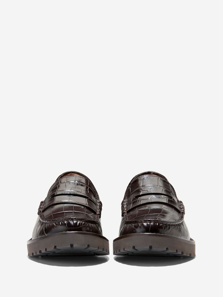 Cole Haan Brown Women's Treena Lug Chunky Loafer - Image 2 of 6 Cole Haan Brown Women's Treena Lug Chunky Loafer - Image 2 of 6