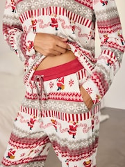 Chelsea Peers Natural Musical Santa Fair Isle Print Long Pyjamas Set - Image 3 of 7