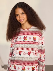 Chelsea Peers Natural Musical Santa Fair Isle Print Long Pyjamas Set - Image 6 of 7