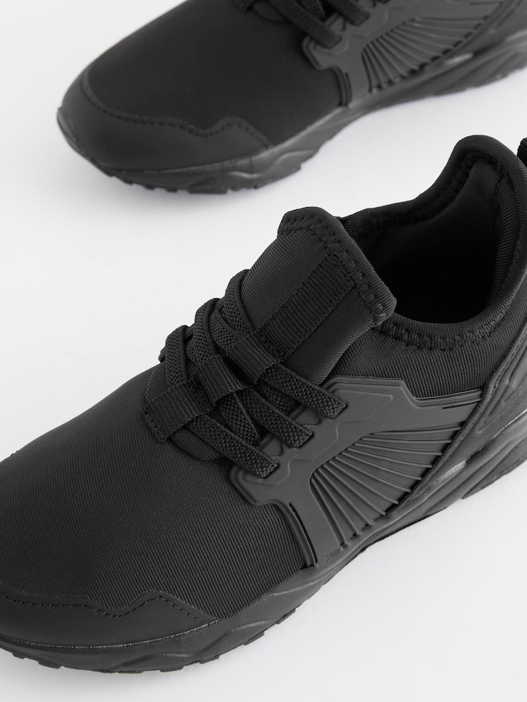 Black Sole Elastic Lace Trainers - Image 10 of 11