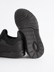 Black Sole Elastic Lace Trainers - Image 5 of 11