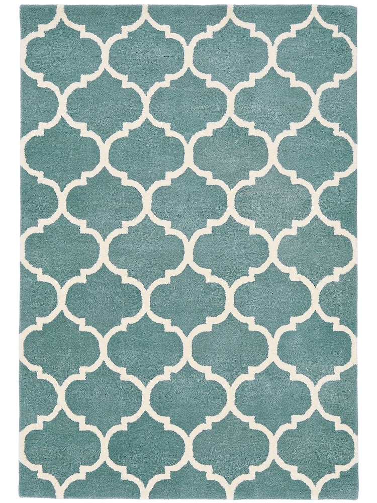 Asiatic Rugs Duck Egg Blue Albany Ogee Wool Rug - Image 2 of 4