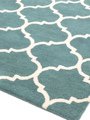 Asiatic Rugs Duck Egg Blue Albany Ogee Wool Rug - Image 3 of 4
