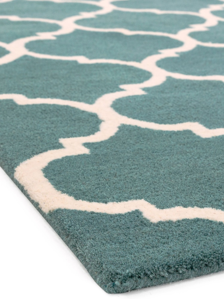 Asiatic Rugs Duck Egg Blue Albany Ogee Wool Rug - Image 4 of 4