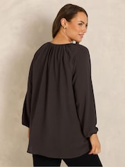 Hnědá - Evans Airflow Boho top - Obrázek 3 z 6