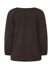 Hnědá - Evans Airflow Boho top - Obrázek 6 z 6