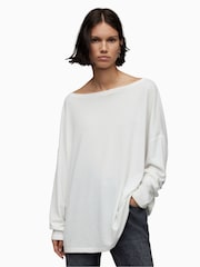 أبيض - رداء علوي بكتف ساقط Rita من AllSaints  - صورة 1 من 5