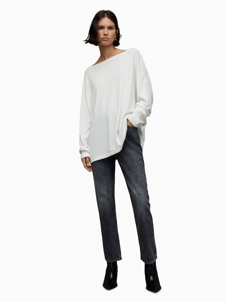 أبيض - رداء علوي بكتف ساقط Rita من AllSaints  - Image 3 of 5