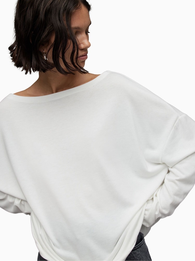 أبيض - رداء علوي بكتف ساقط Rita من AllSaints  - Image 4 of 5