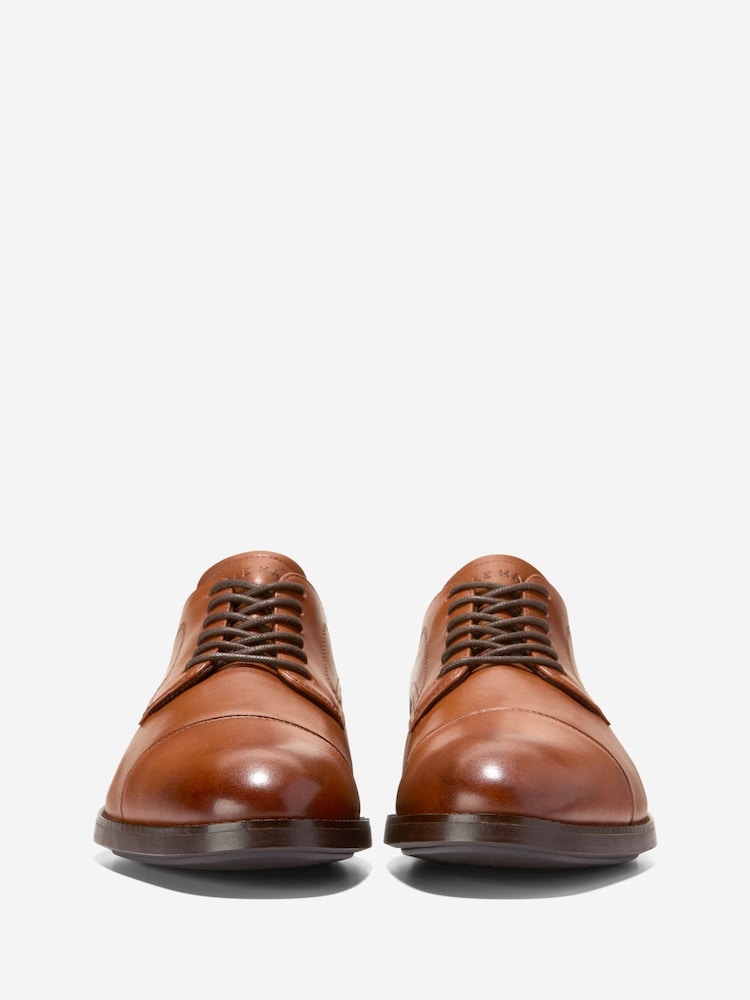 Cole Haan Brown Harmon Grand Cap Toe Oxford Shoes - Image 2 of 6 Cole Haan Brown Harmon Grand Cap Toe Oxford Shoes - Image 2 of 6