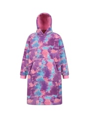 Mountain Warehouse Pink Kids Snug Borg Lined Hooded Blanket - Image 1 of 5
