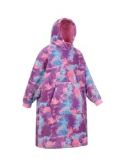 Mountain Warehouse Pink Kids Snug Borg Lined Hooded Blanket - Image 3 of 5