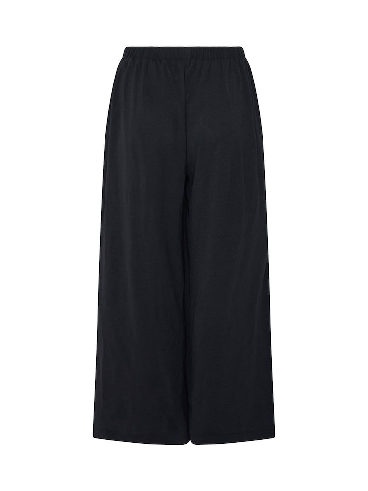 Evans Black Pleated Front Wide Leg Trousers - Image 6 of 6 Evans Black Pleated Front Wide Leg Trousers - Image 6 of 6