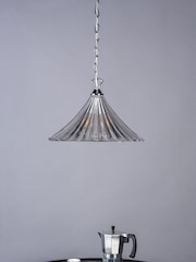 Dar Lighting Silver Adreche Ceiling Light Pendant - Image 2 of 4