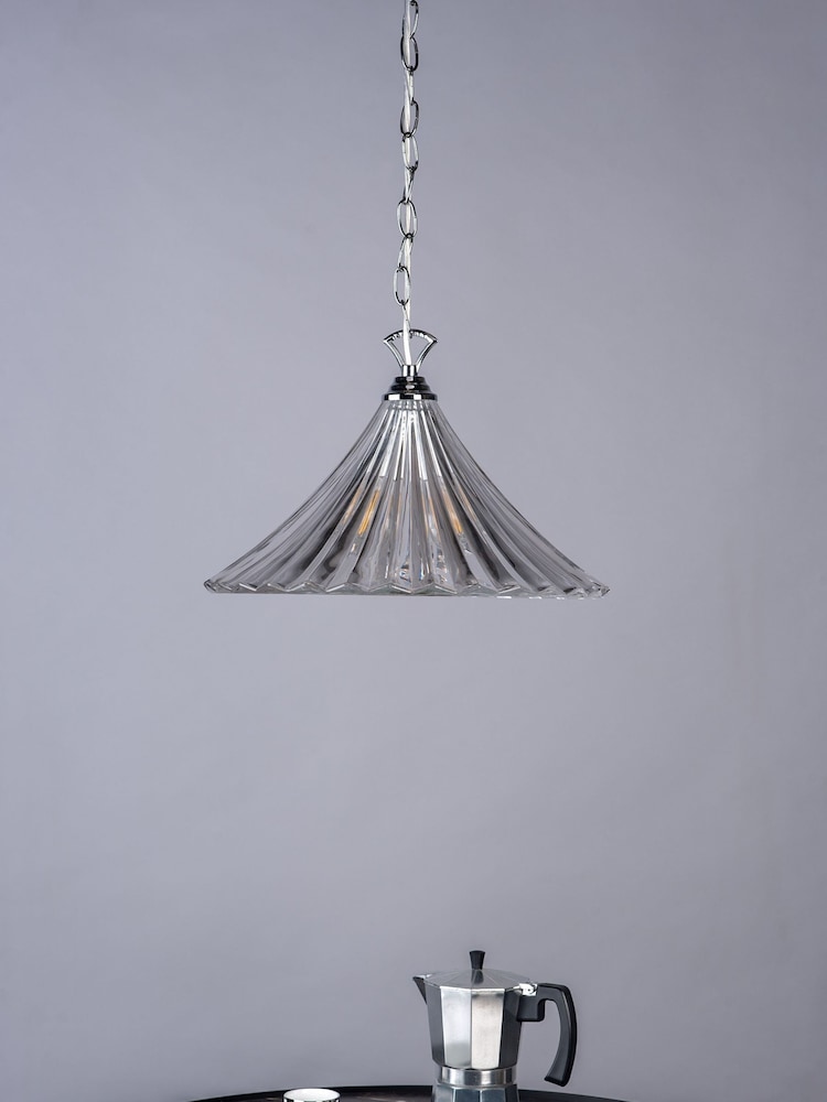 Dar Lighting Silver Adreche Ceiling Light Pendant - Image 2 of 4