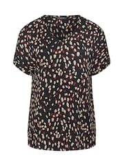 Evans Brown V-Neck Animal Print Shell Top - Image 5 of 6