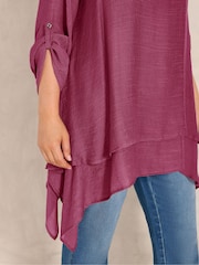 Evans Red Double Layer Blouse - Image 4 of 6