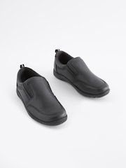 Black Narrow Fit (E) School Leather Loafers - Image 1 of 10