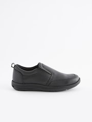 Black Narrow Fit (E) School Leather Loafers - Image 2 of 10
