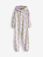 Purple Avocado 3D Teddy Fleece Borg All-In-One (1.5-16yrs) - Image 1 of 2