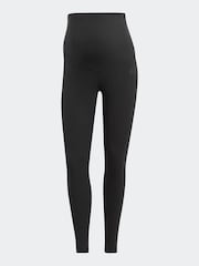 adidas Black Maternity Sportswear Ribbed High Waist 7/8 Leggings - Image 6 of 6