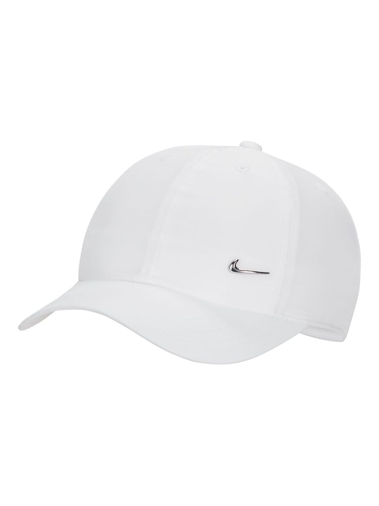 Nike White Dri FIT Club Kids Unstructured Metal Swoosh Cap - Image 1 of 2 Nike White Dri FIT Club Kids Unstructured Metal Swoosh Cap - Image 1 of 2