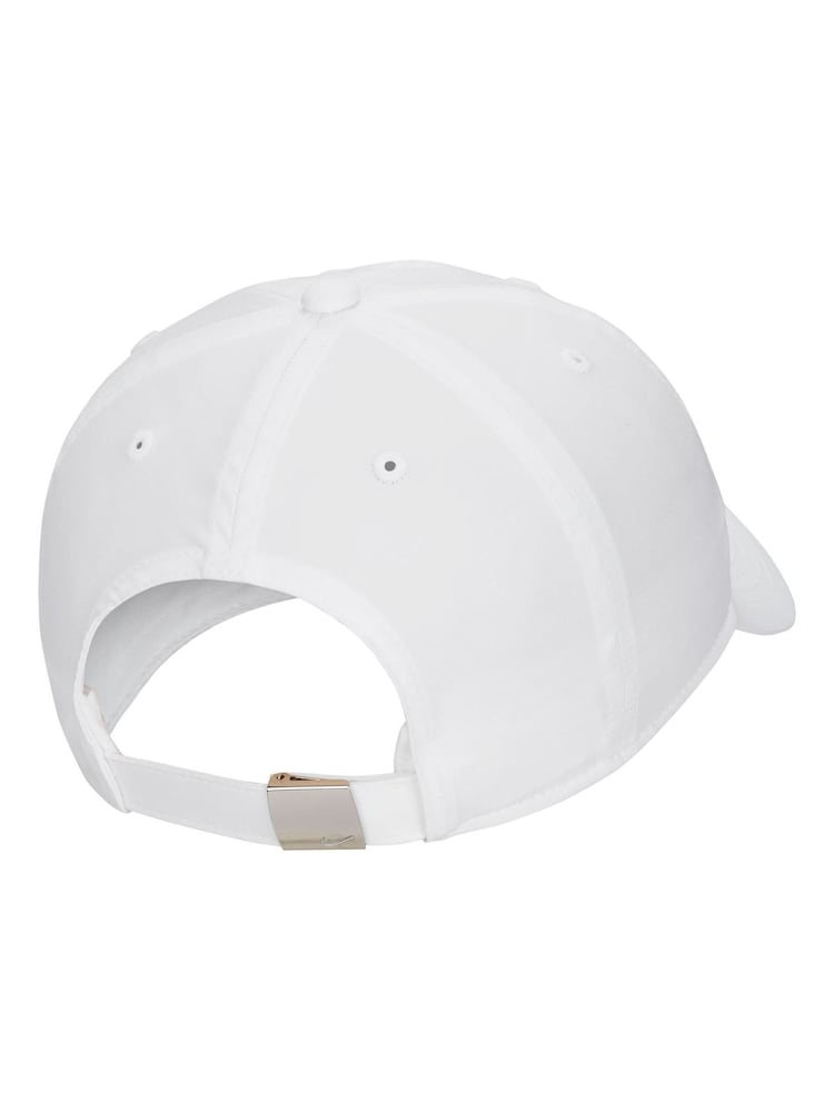 Nike White Dri FIT Club Kids Unstructured Metal Swoosh Cap - Image 2 of 2 Nike White Dri FIT Club Kids Unstructured Metal Swoosh Cap - Image 2 of 2