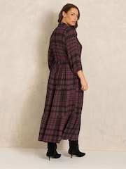 Evans Red Button Tiered Dress - Image 3 of 6