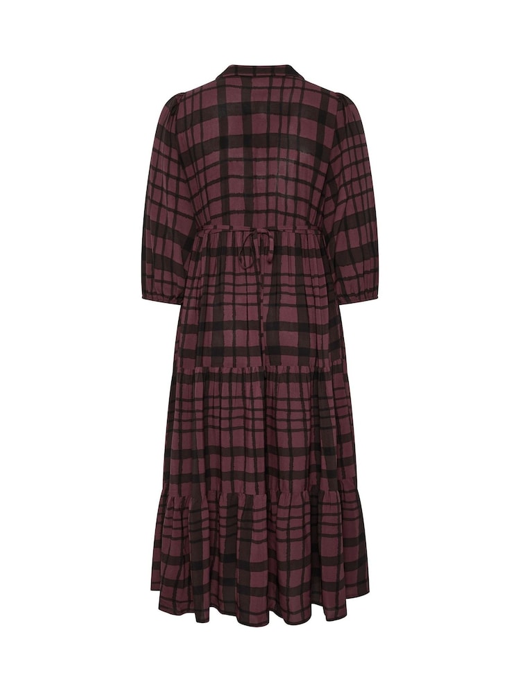 Evans Red Button Tiered Dress - Image 6 of 6 Evans Red Button Tiered Dress - Image 6 of 6